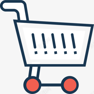购物车购物和商业20线性颜色图标图标