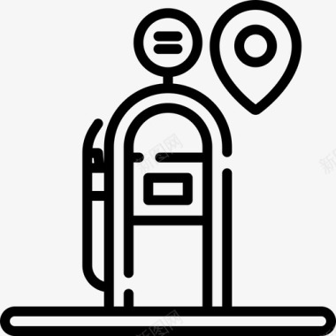 加油站旅行app13直线型图标图标