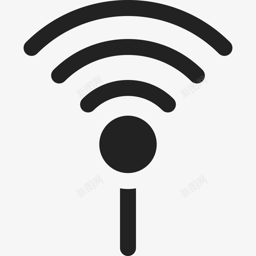 Wifi电视9已填充图标svg_新图网 https://ixintu.com Wifi 已填充 电视9