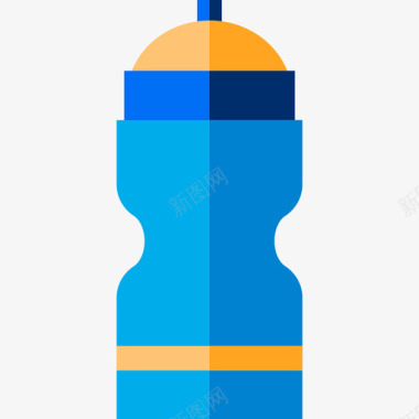 水瓶曲棍球7扁平图标图标