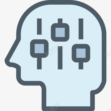 控制人类思维13线性颜色图标图标