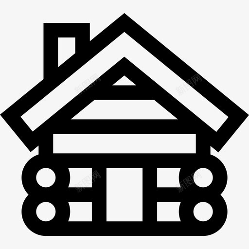 小屋房地产85直线型图标svg_新图网 https://ixintu.com 小屋 房地产85 直线型