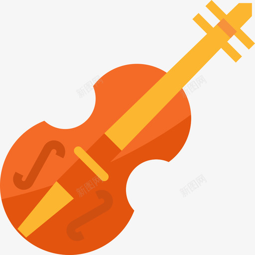 小提琴音乐和多媒体3扁平图标svg_新图网 https://ixintu.com 小提琴 扁平 音乐和多媒体3