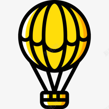 热气球休闲14黄色图标图标