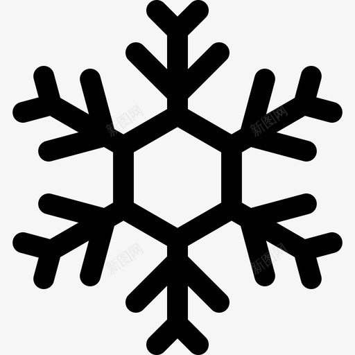 雪花北极3线性图标svg_新图网 https://ixintu.com 北极3 线性 雪花