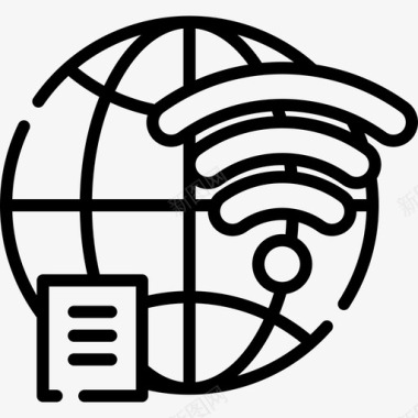 Wifi媒体技术14线性图标图标