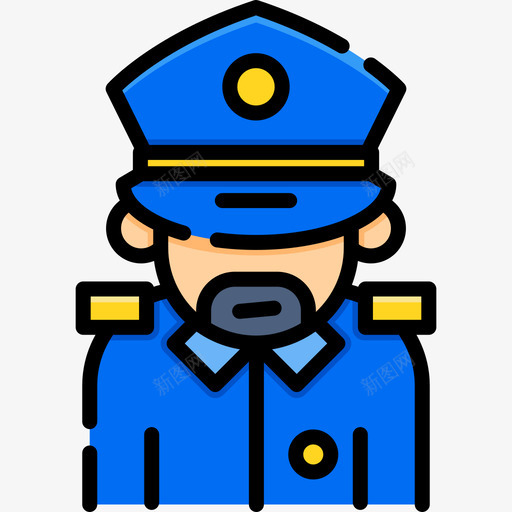 警察法律和司法8线性颜色图标svg_新图网 https://ixintu.com 法律和司法8 线性颜色 警察