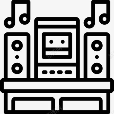 音乐播放器娱乐29线性图标图标