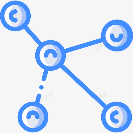 分子物理5蓝色图标svg_新图网 https://ixintu.com 分子 物理5 蓝色