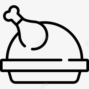 烤鸡食品85直系图标图标