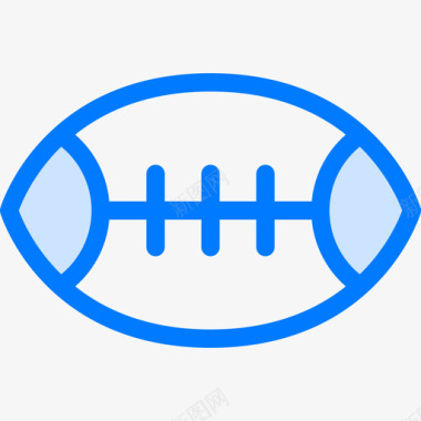美式足球美国蓝色图标图标
