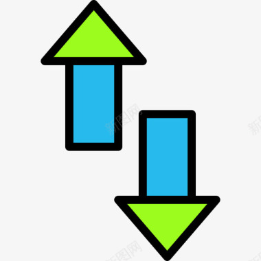 传输箭头47线颜色图标图标