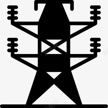 电气塔生态65填充图标图标