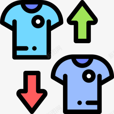 变化足球17线性颜色图标图标