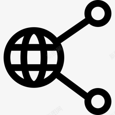 共享互联网技术线性图标图标