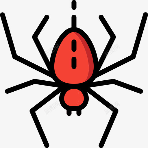 蜘蛛自然49线形颜色图标svg_新图网 https://ixintu.com 线形颜色 自然49 蜘蛛