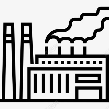 工厂工业33线性图标图标