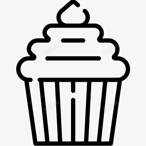 纸杯蛋糕面包店52直系图标svg_新图网 https://ixintu.com 直系 纸杯蛋糕 面包店52