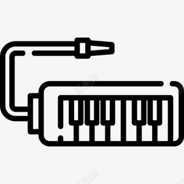 梅洛迪卡乐器11线性图标图标