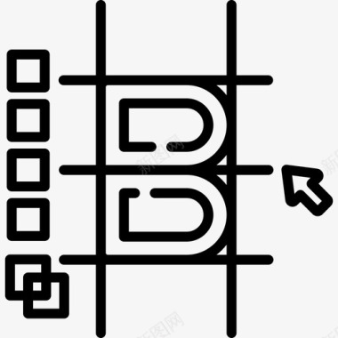 版式显影47线形图标图标