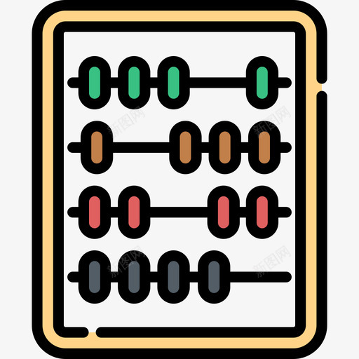 算盘钱48线颜色图标svg_新图网 https://ixintu.com 算盘 线颜色 钱48