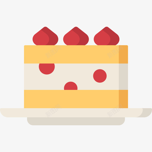 蛋糕块面包房50扁平图标svg_新图网 https://ixintu.com 扁平 蛋糕块 面包房50