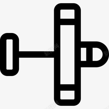 飞机航空7直线图标图标