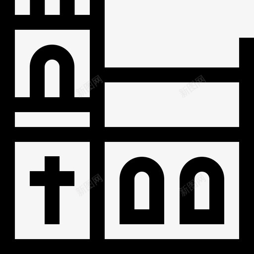 教堂中世纪13直系图标svg_新图网 https://ixintu.com 中世纪13 教堂 直系