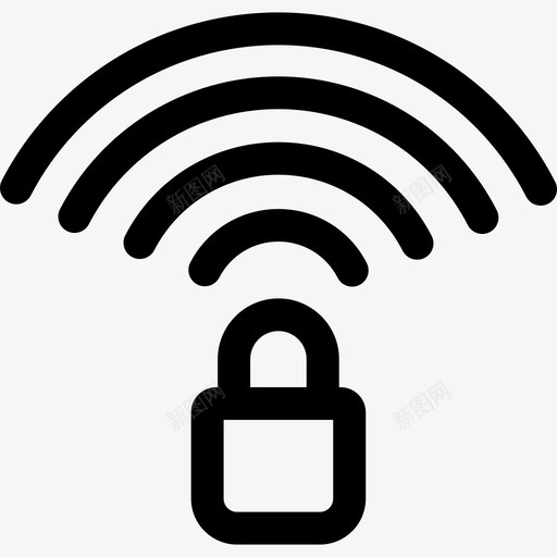 Wifi信号互联网安全37线性图标svg_新图网 https://ixintu.com Wifi信号 互联网安全37 线性