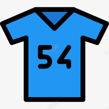 T恤运动型35线性颜色图标图标