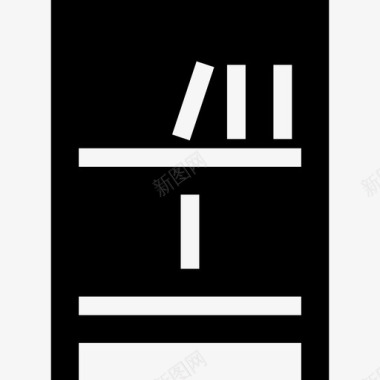 书架家用电器和家具3个装满图标图标