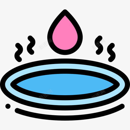水水疗和桑拿线性颜色图标svg_新图网 https://ixintu.com 水 水疗和桑拿 线性颜色
