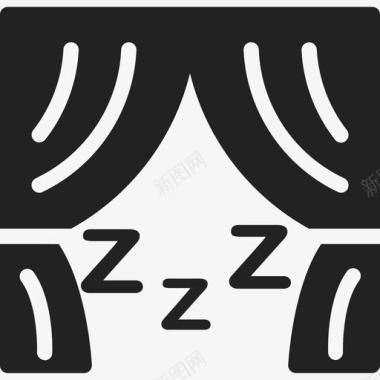 窗帘睡眠2填充图标图标