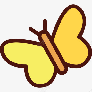 蝴蝶34号春线形颜色图标图标