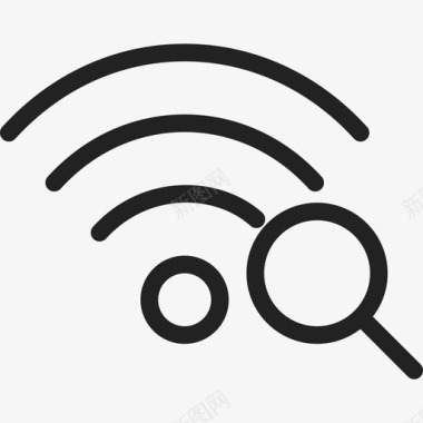 Wifi网络23线性图标图标