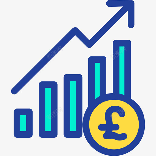 利润银行和金融15线性颜色图标svg_新图网 https://ixintu.com 利润 线性颜色 银行和金融15