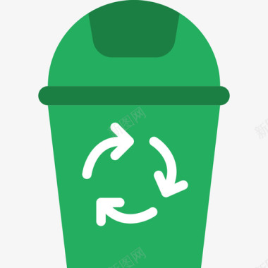 回收箱生态64扁平图标图标