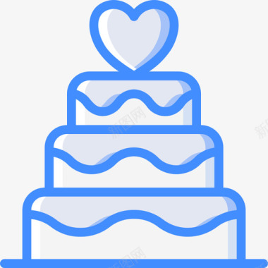 蛋糕婚礼102蓝色图标图标