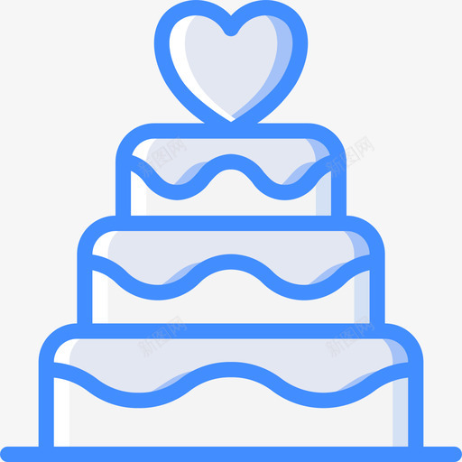 蛋糕婚礼102蓝色图标svg_新图网 https://ixintu.com 婚礼102 蓝色 蛋糕