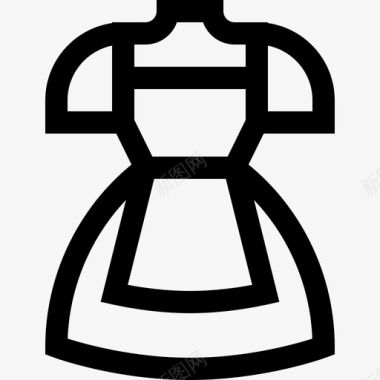 连衣裙荷兰3直纹图标图标