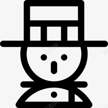 雪人圣诞化身2直线型图标图标