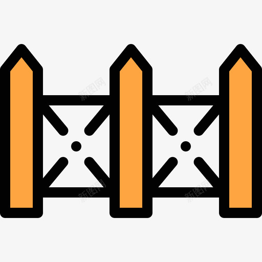 围栏动物园5线性颜色图标svg_新图网 https://ixintu.com 动物园5 围栏 线性颜色