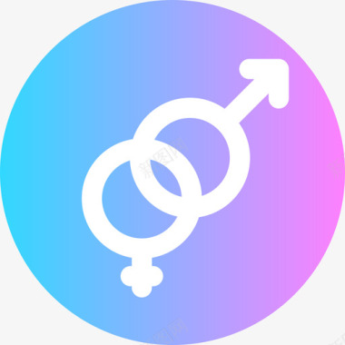 性别爱58圆形图标图标
