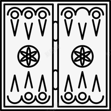 双陆棋游戏2直线图标图标