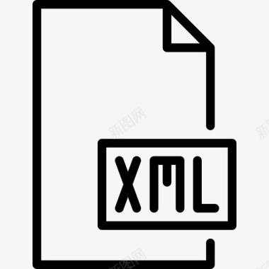Xml文件和文件夹2线性图标图标