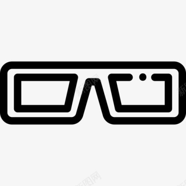 3d眼镜书呆子5线性图标图标