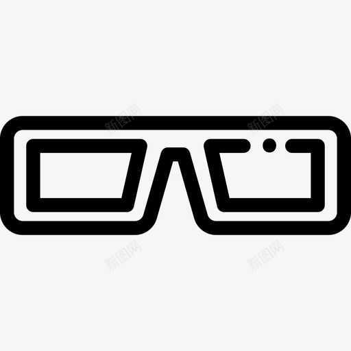 3d眼镜书呆子5线性图标svg_新图网 https://ixintu.com 3d眼镜 书呆子5 线性