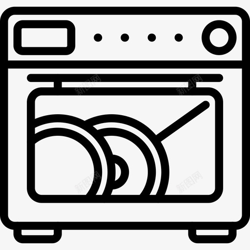 洗碗机家用4直列式图标svg_新图网 https://ixintu.com 家用4 洗碗机 直列式
