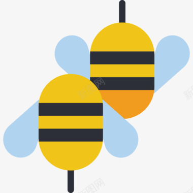 蜜蜂养殖32扁平图标图标