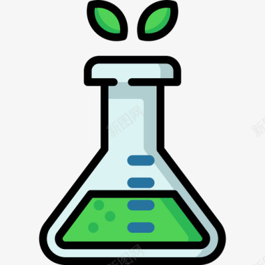 烧瓶生态97线性颜色图标图标